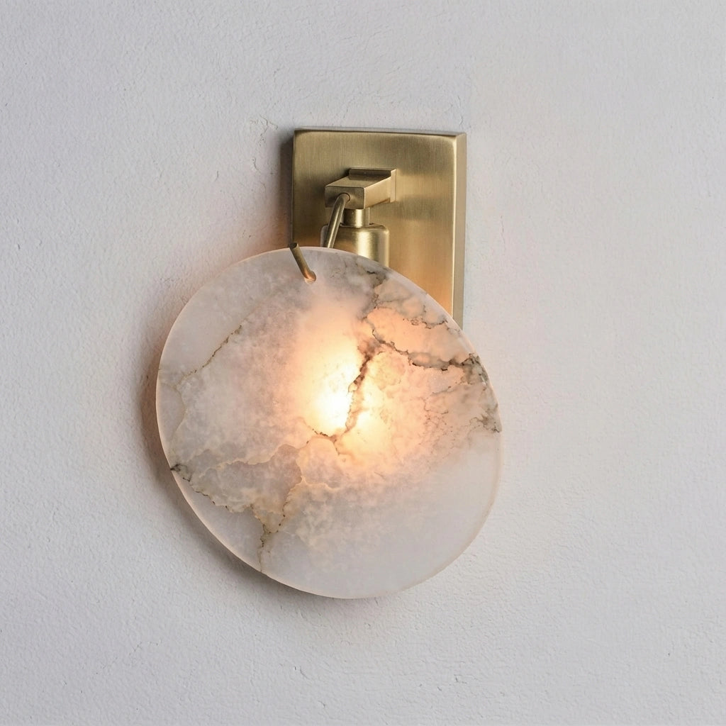 The Lunaris - Hanging Marble Moon Wall Light