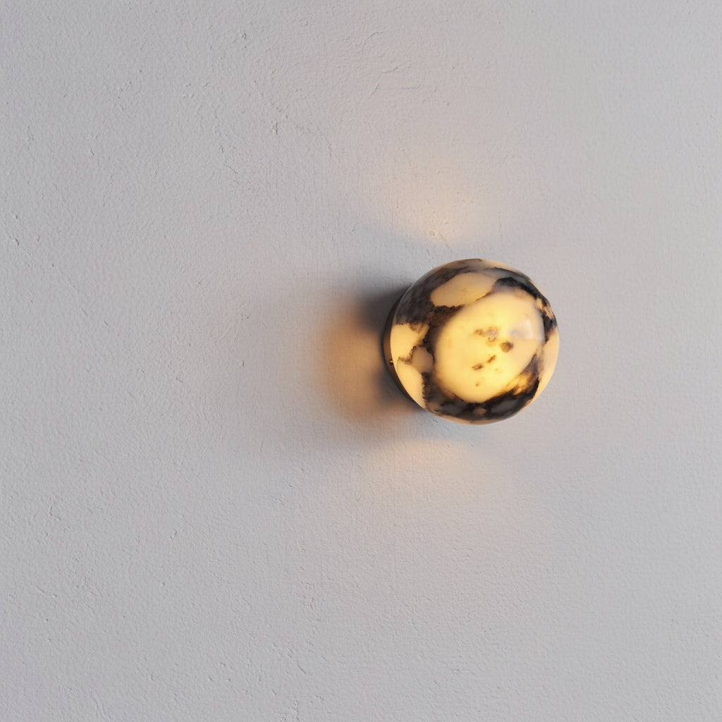 The Single Selene - Lunar alabaster wall light