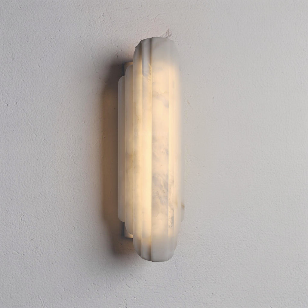 The Astraelle - Layered Marble Column Wall Light