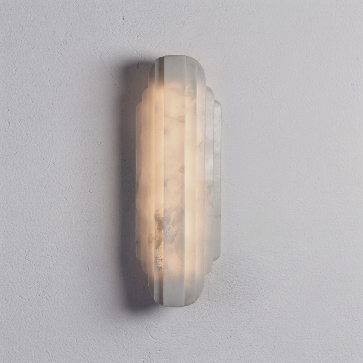The Astraelle - Layered Marble Column Wall Light