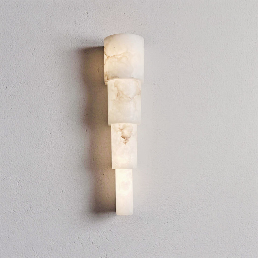 The Calypsa - Sculptural Marble Column Wall Light