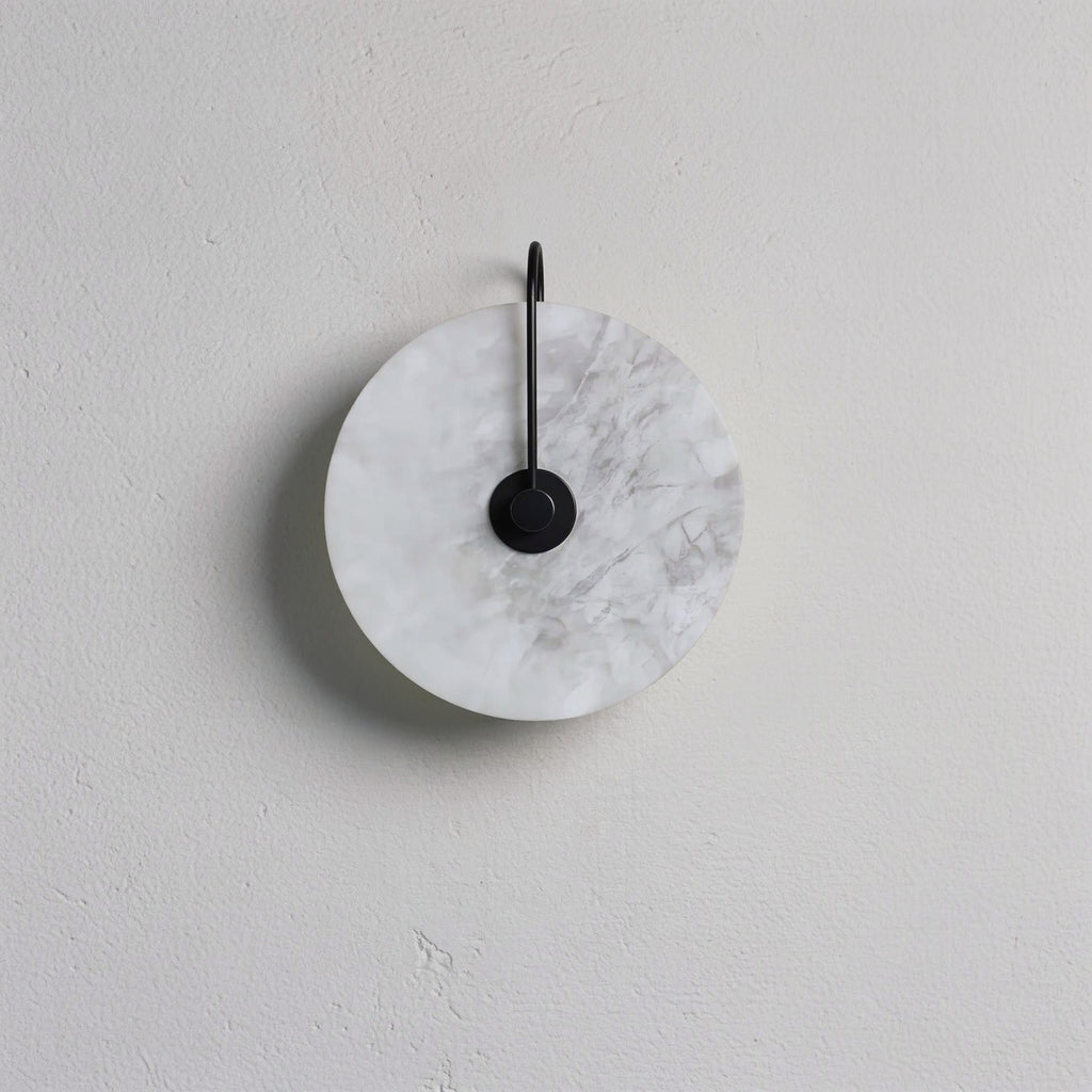 The Elara - Sculptural Alabaster Disc Wall Light