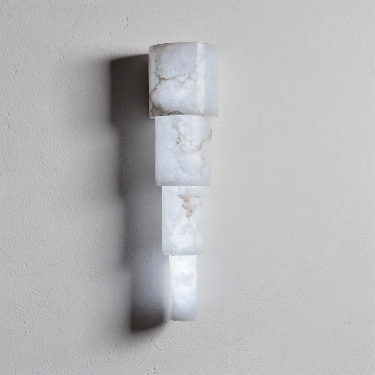 The Calypsa - Sculptural Marble Column Wall Light