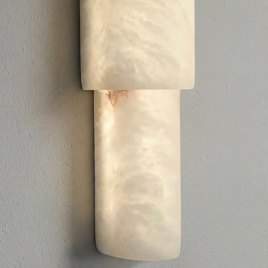 The Calypsa - Sculptural Marble Column Wall Light
