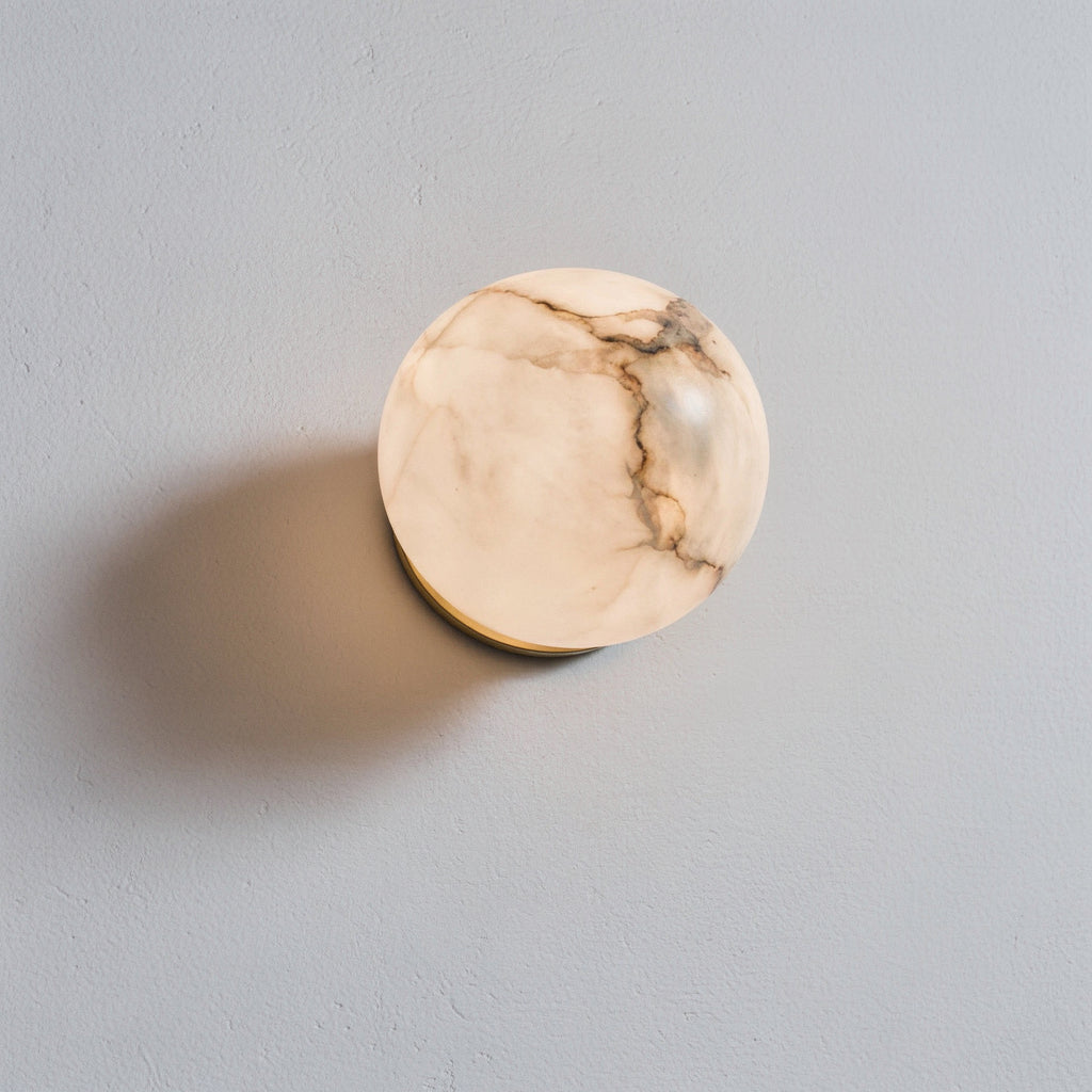 The Single Selene - Lunar alabaster wall light