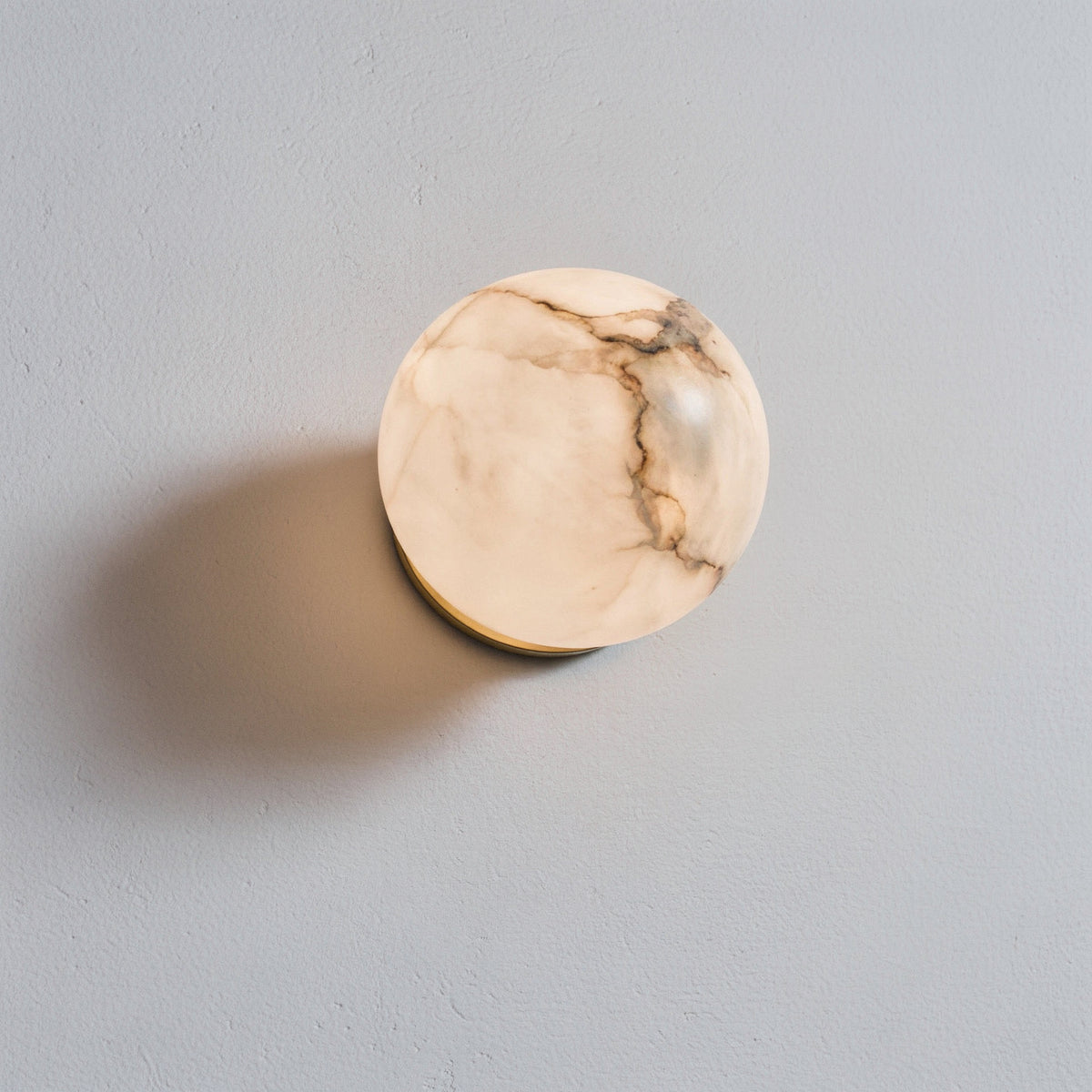The Single Selene - Lunar alabaster wall light