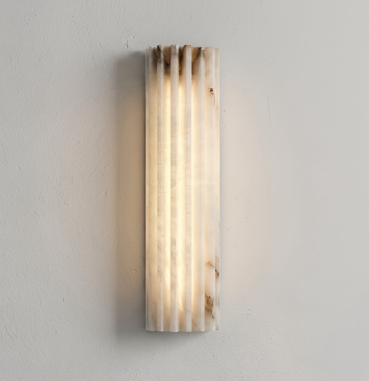 The Athena - Fluted marble & copper wall light