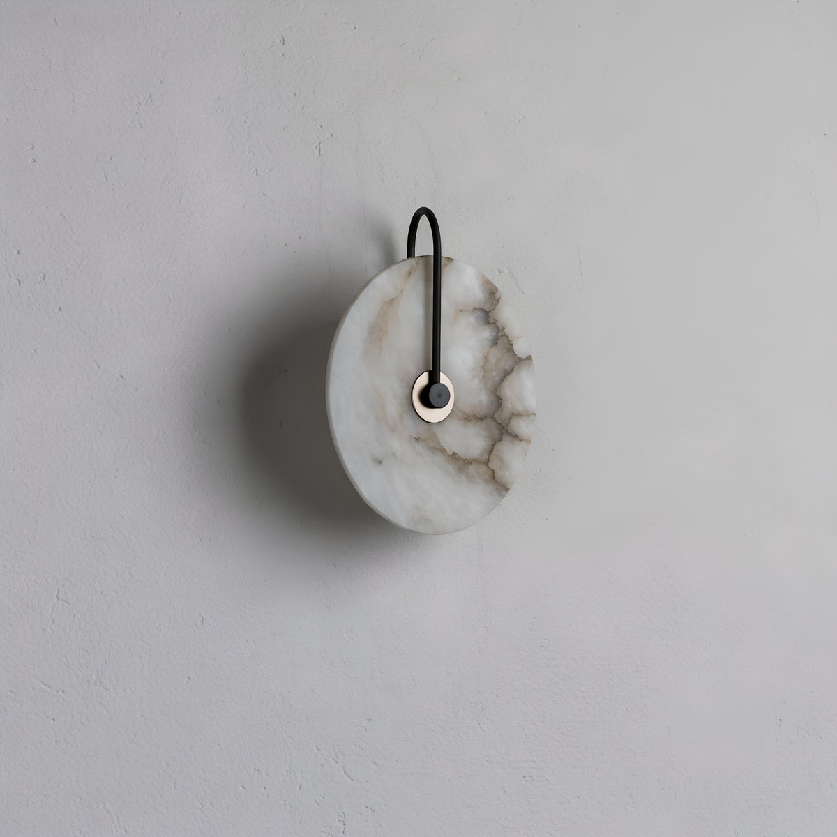 The Elara - Sculptural Alabaster Disc Wall Light